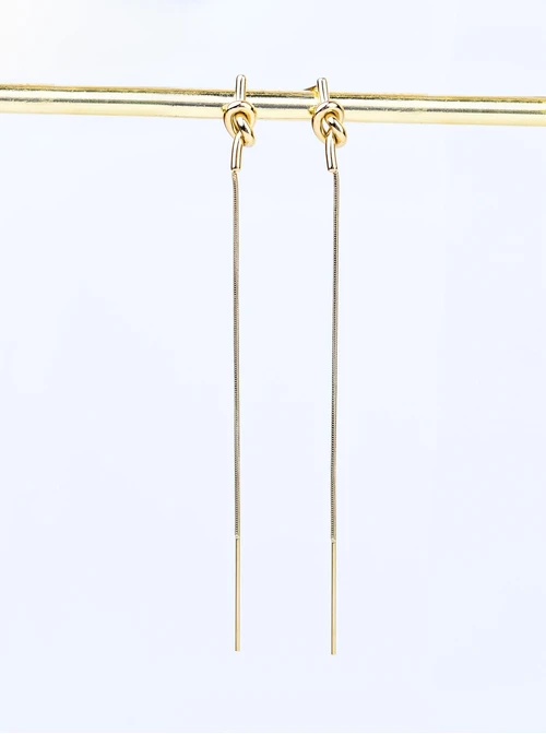 Kolczyki długie, węzeł, złoty S200254Z00