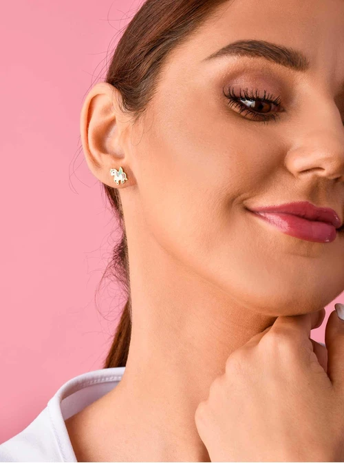 Kolczyki jednorożce, złoty S200129Z00