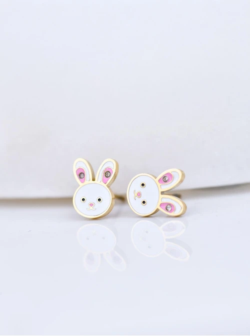 Kolczyki króliczki, stal pozłacana S200132Z00