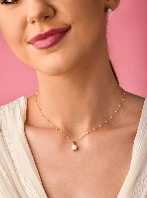 Naszyjnik Kamień Księżycowy, złoty S303507Z00