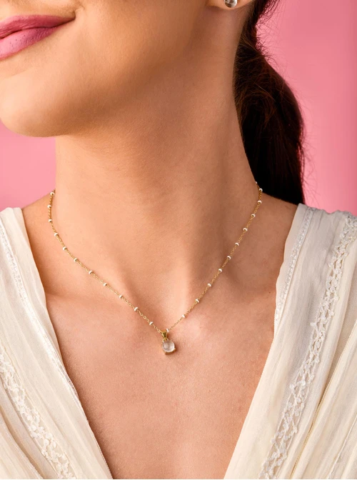 Naszyjnik Kryształ Górski, złoty S300156Z02