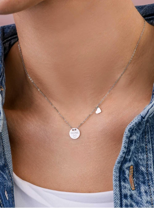 Naszyjnik Mama, kolor srebrny S300325S00