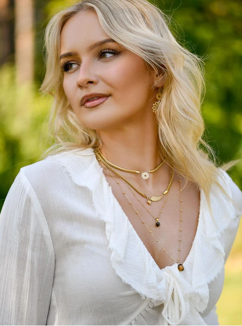 Naszyjnik Oko Tygrysa, złoty S303527Z00