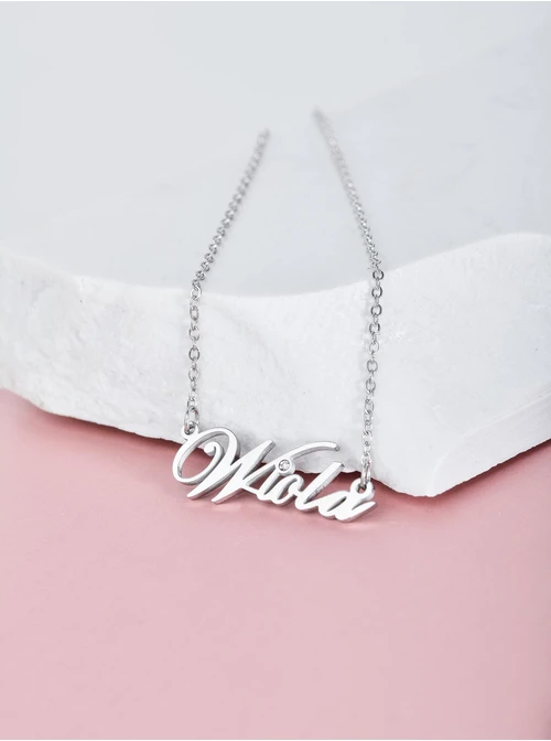 Naszyjnik imię Wiola, kolor srebrny S3V70530-71S