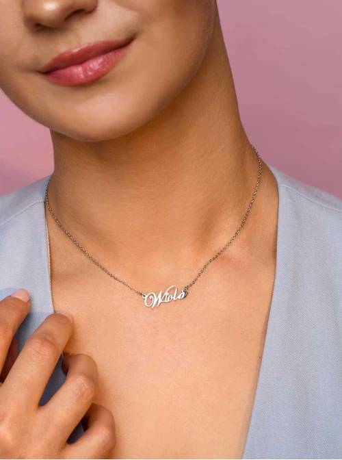 Naszyjnik imię Wiola, kolor srebrny S3V70530-71S