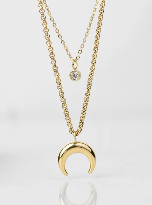 Naszyjnik księżyc, kolor złoty S300267Z00