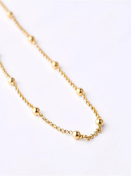 Naszyjnik kulki, kolor złoty S300201Z00