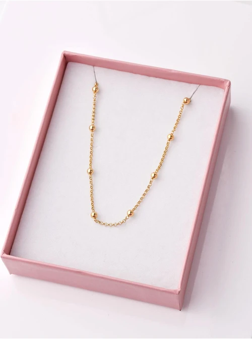 Naszyjnik kulki, kolor złoty S300201Z00