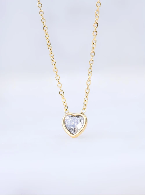 Naszyjnik serduszko, kolor złoty S300340Z02