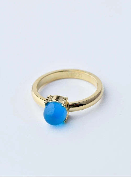 Pierścionek Niebieski Agat S400772Z00