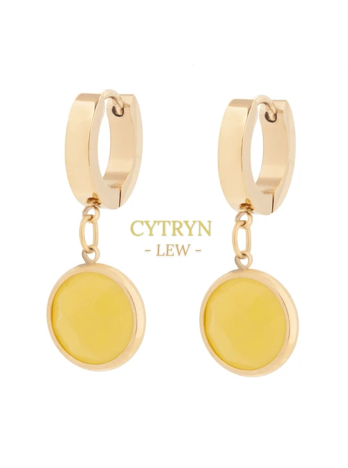 [Zestaw] Kolczyki Lew, Cytryn, złoty S2V72400-4Z