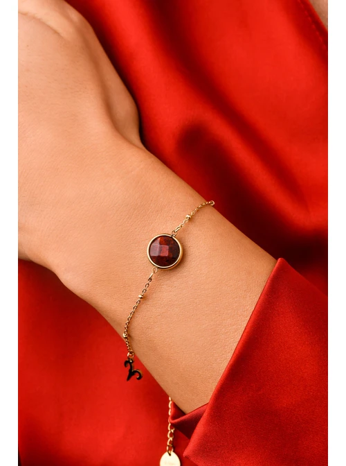 [Zestaw] Kolczyki Baran, Jaspis, złoty S2V72400-5Z