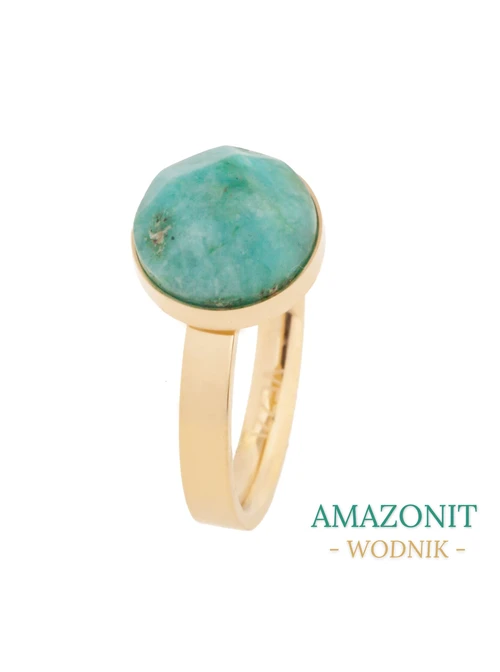 [Zestaw] Bransoletka Wodnik, Amazonit, złoty S1V72860-3Z
