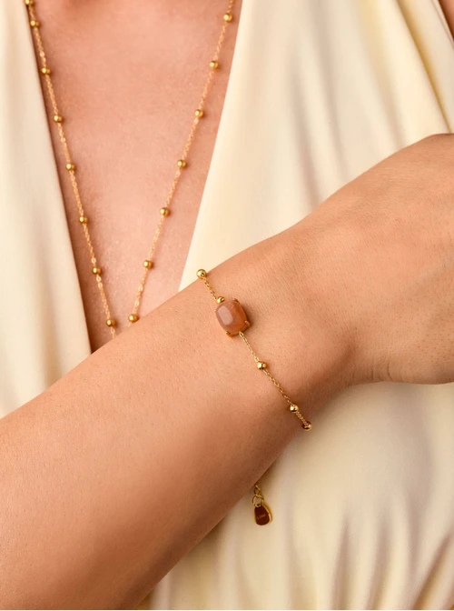 [Zestaw] Naszyjnik Kamień Słońca, złoty S303526Z00