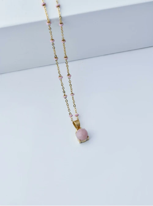 [Zestaw] Naszyjnik Opal Pudrowy, złoty S303516Z00