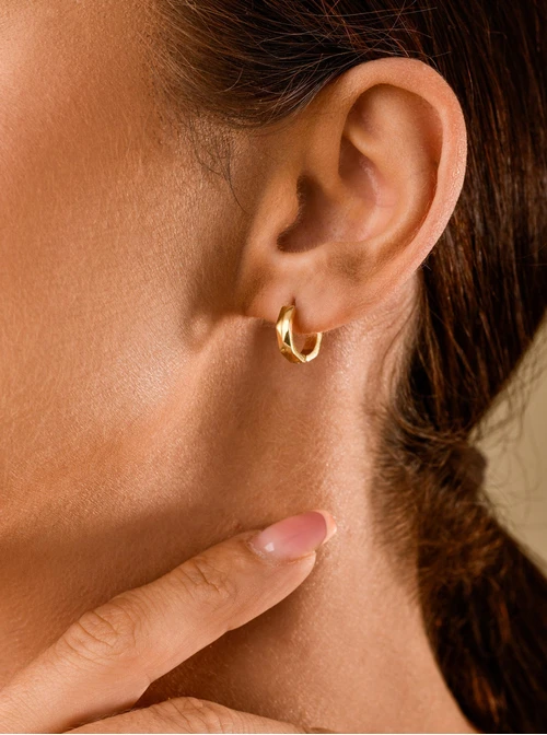 Kolczyki kółeczka, złoty (1,2 cm)  S200181Z00