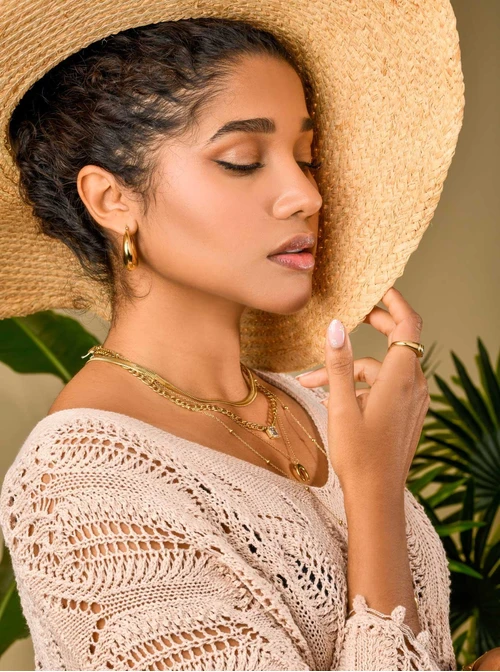 Kolczyki księżyce, złoty (2,7 cm) S202089Z00