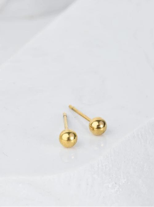 Kolczyki kuleczki, kolor złoty S2V70889-Z2