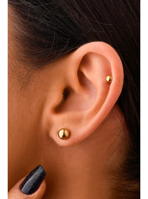 Kolczyki kuleczki, kolor złoty S2V70889-Z2