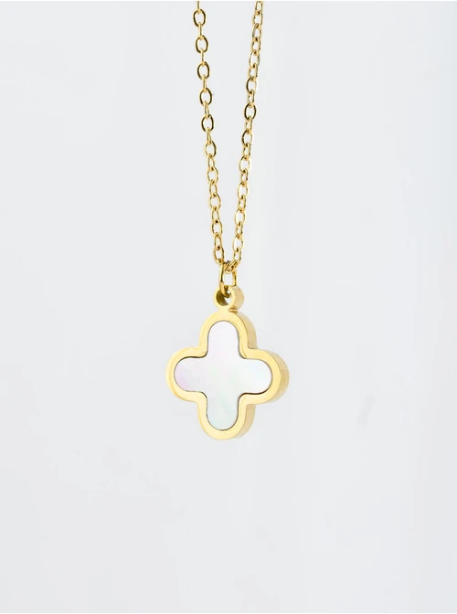 Naszyjnik koniczynka, złoty S304030Z02