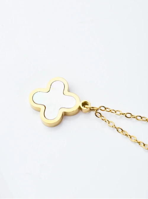 Naszyjnik koniczynka, złoty S304030Z02