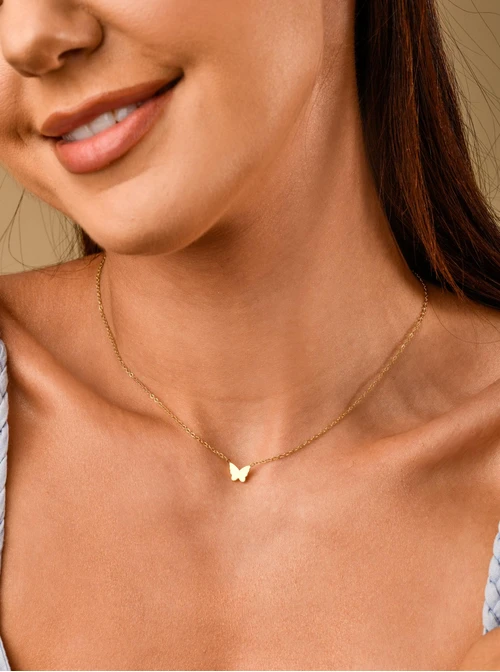 Naszyjnik motylek, złoty S303950Z00