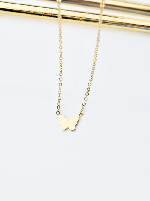 Naszyjnik motylek, złoty S303950Z00
