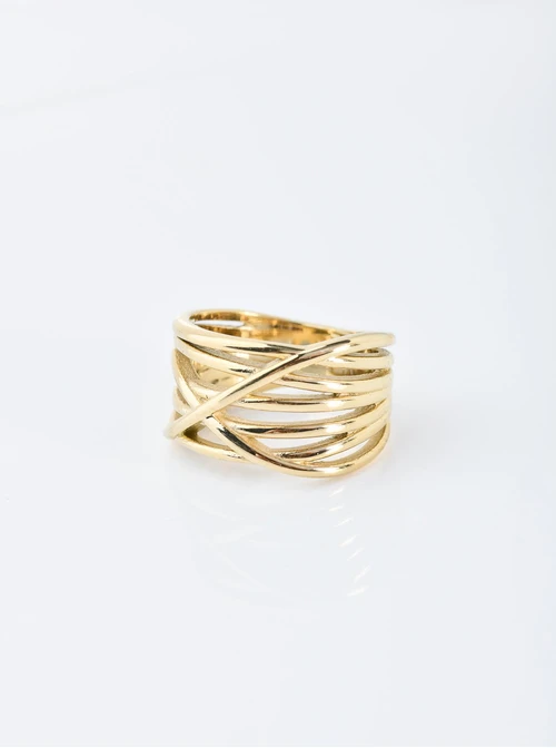 Pierścionek szeroki, złoty S400750Z00