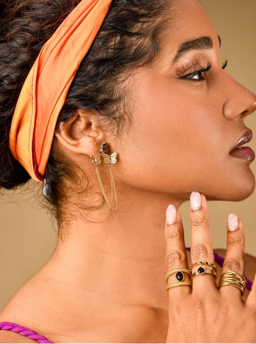 Pierścionek szeroki, złoty S400750Z00