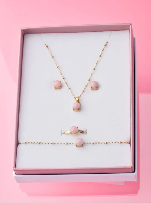 [Zestaw] Naszyjnik Opal Pudrowy, złoty S303516Z00