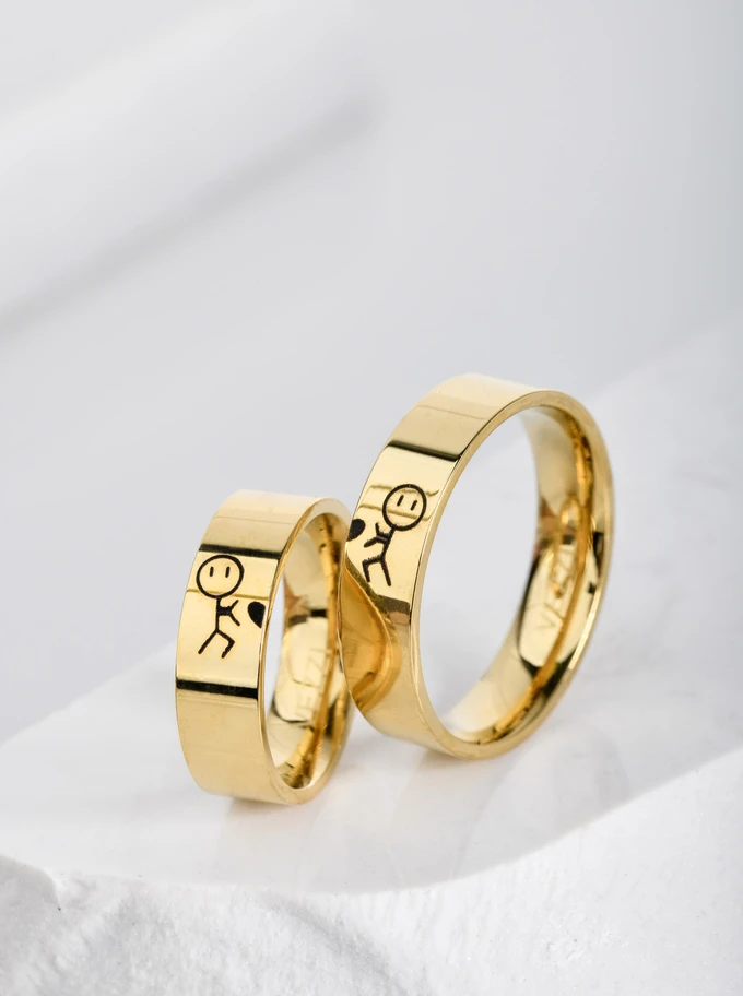 [Zestaw] Obrączka męska, do pary, złoty S404178Z00