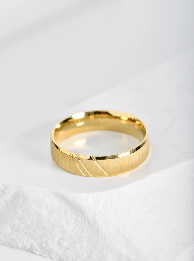 [Zestaw] Obrączka matowa, unisex, złoty S404180Z00