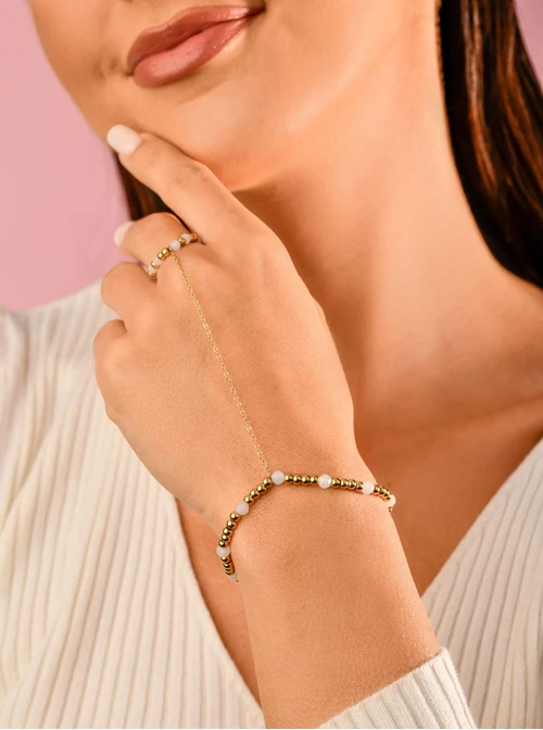 Bransoletka z pierścionkiem, złoty S104119Z02