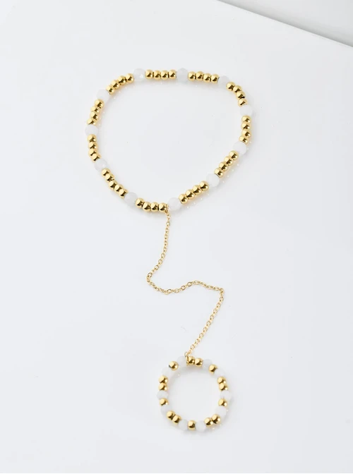 Bransoletka z pierścionkiem, złoty S104119Z02