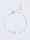 Bransoletka znak zodiaku Lew, stal pozłacana S103863Z00