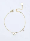 Bransoletka znak zodiaku Ryby, stal pozłacana S103870Z00