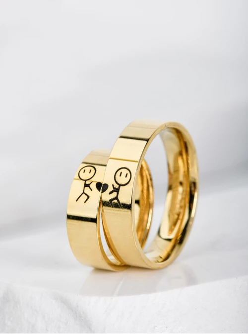 [Zestaw] Obrączka męska, do pary, złoty S404178Z00