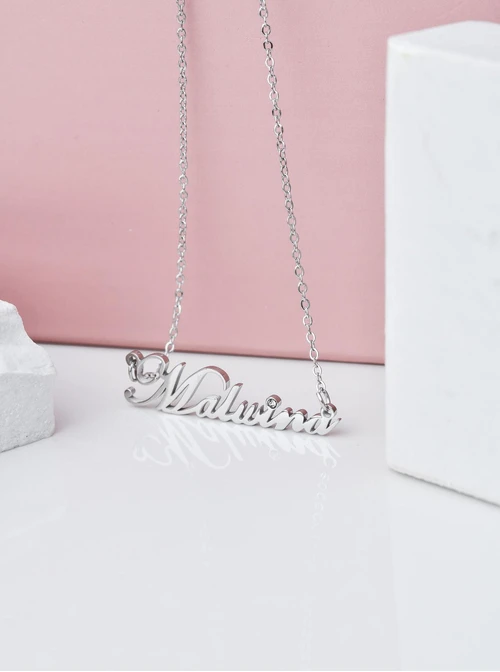 Naszyjnik imię Malwina, srebrny  S300970S00
