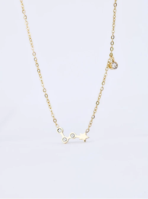 Naszyjnik znak zodiaku Baran, stal pozłacana S303470Z00