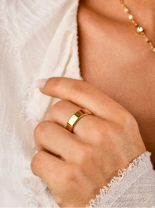 Obrączka gładka, kolor złoty S404160Z00