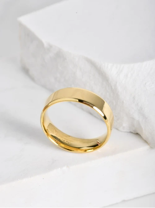 Obrączka gładka, unisex, złoty S404187Z00