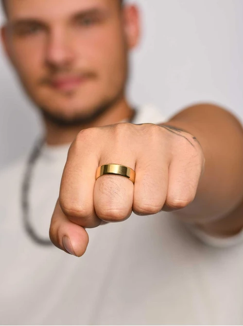 Obrączka gładka, unisex, złoty S404187Z00