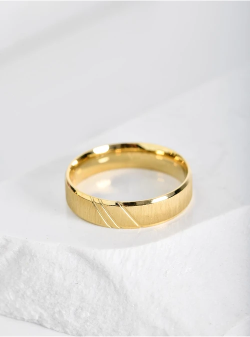 Obrączka matowa, unisex, złoty S404180Z00