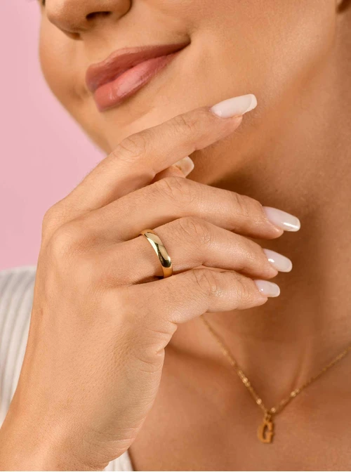 Obrączka unisex, kolor złoty S404146Z00