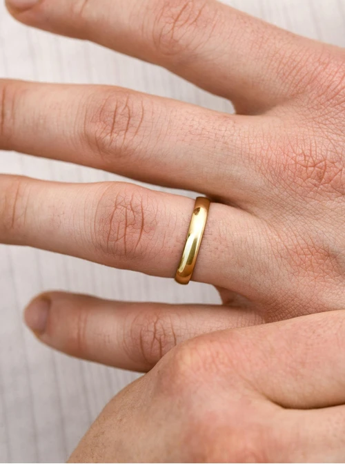 Obrączka unisex, kolor złoty S404146Z00