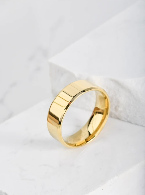 [Zestaw] Obrączka gładka, kolor złoty S404160Z00