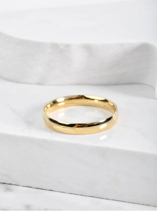 [Zestaw] Obrączka gładka, kolor złoty S404182Z00