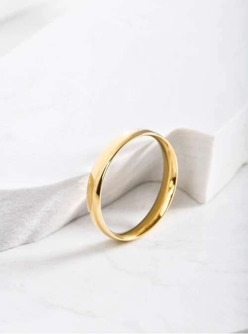 [Zestaw] Obrączka gładka, kolor złoty S404182Z00