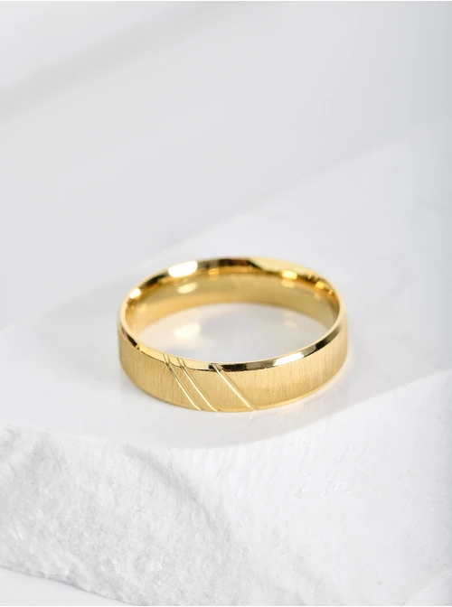 [Zestaw] Obrączka matowa, unisex, złoty S404180Z00