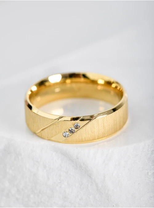 [Zestaw] Obrączka matowa, unisex, złoty S404180Z00